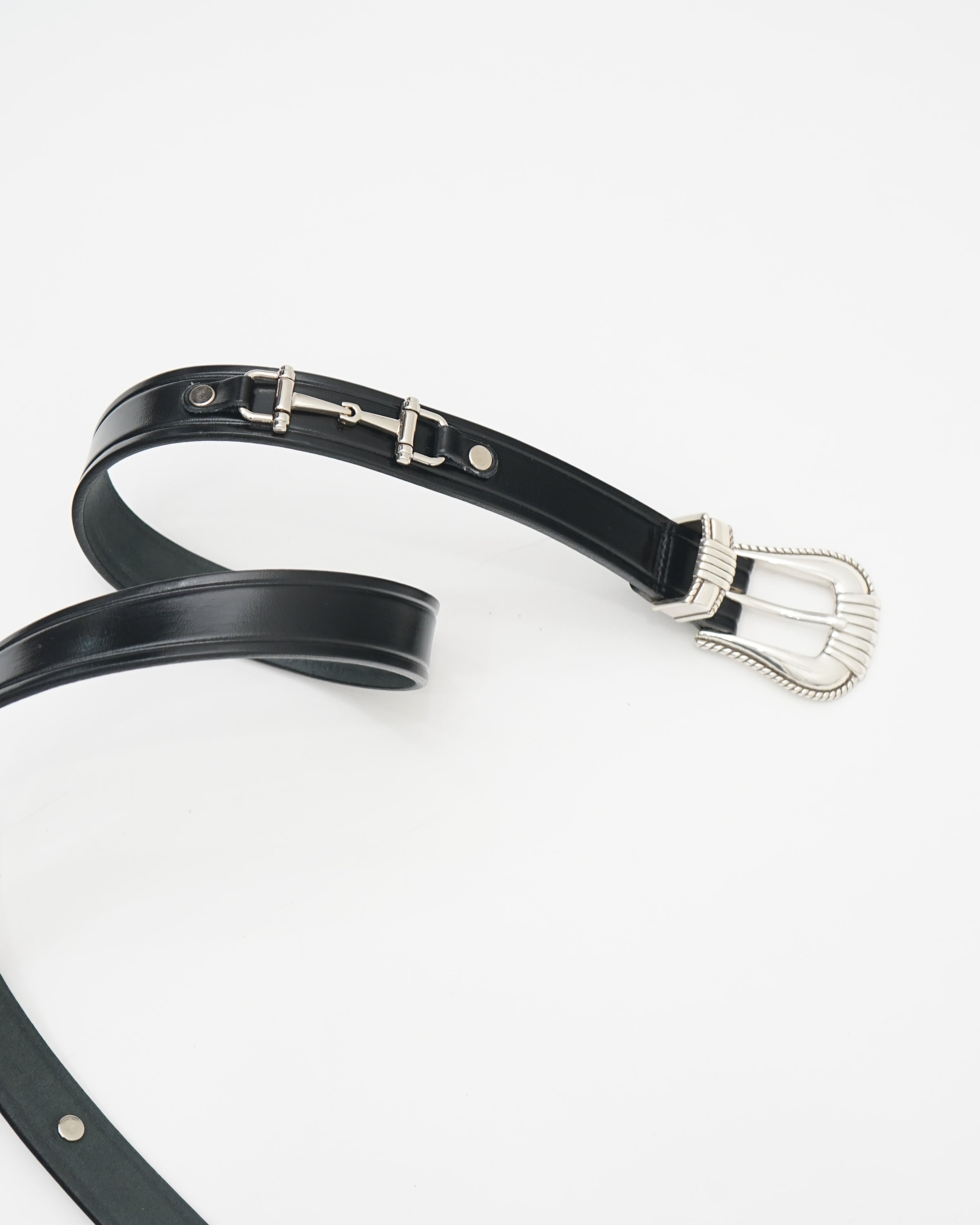 Western Silver Buckle Set Leather Belt – Front General Store