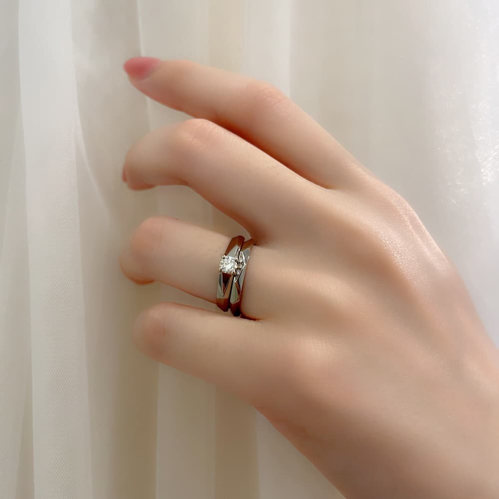 婚約・結婚指輪の重ね付け 「It's never melts」セットリング【神戸