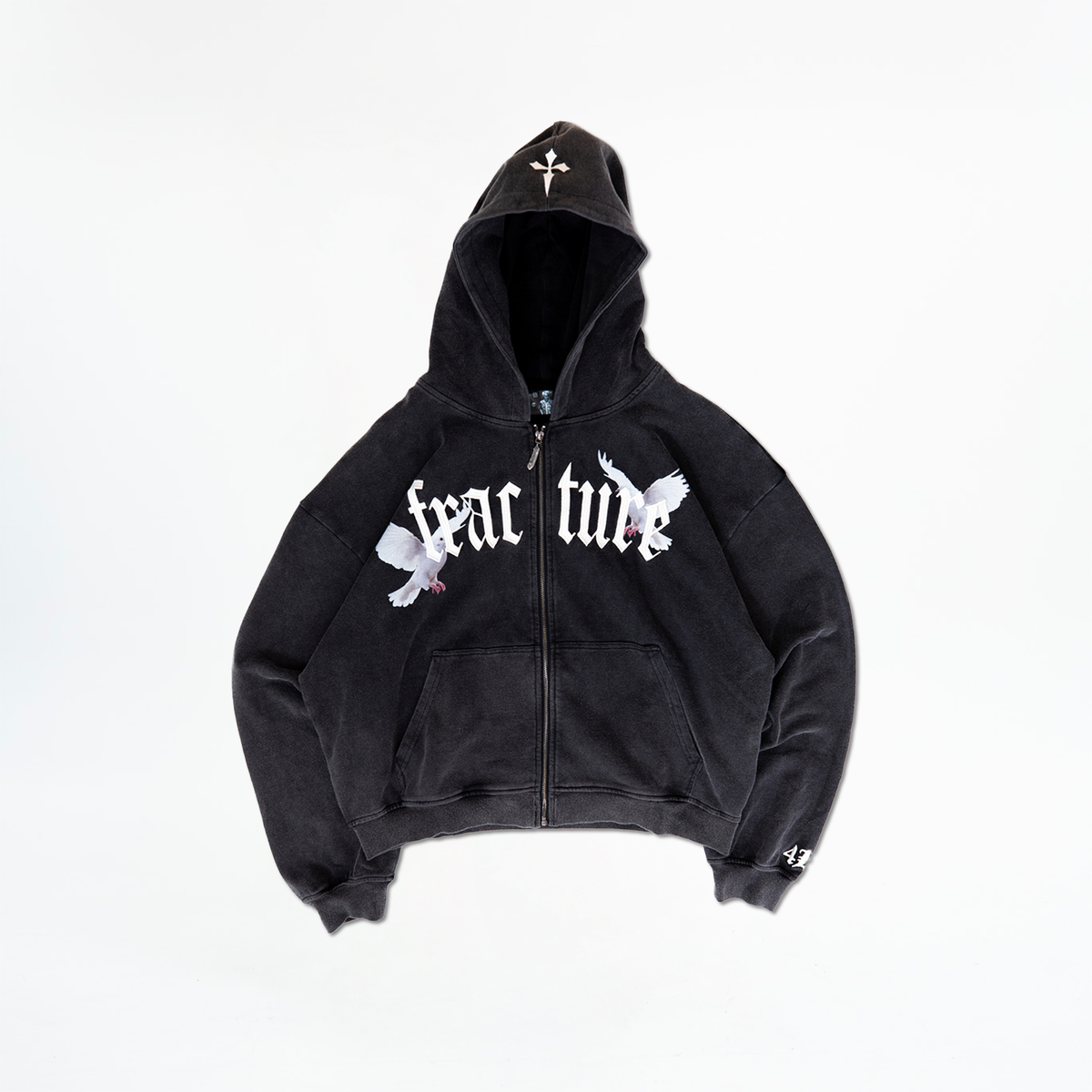 RYUK ZIPUP - WASHED BLACK – Fracture Kenkyo