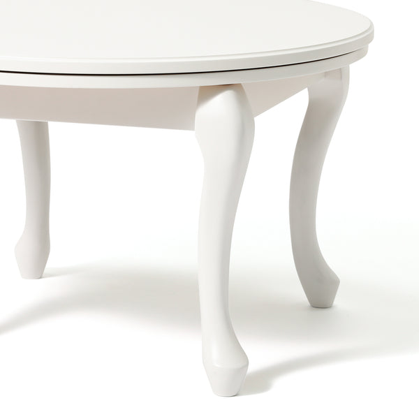 EC限定】シャトン こたつテーブル ラウンド ホワイト φ650