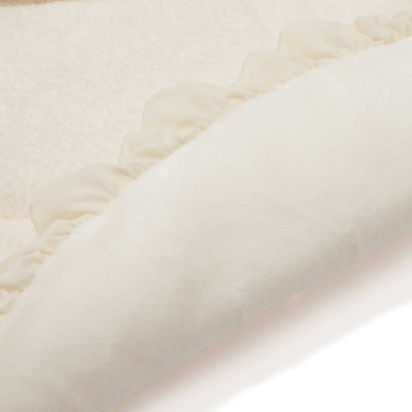 EC限定】ホワモコ フリル こたつ布団 円形 φ1900 アイボリー