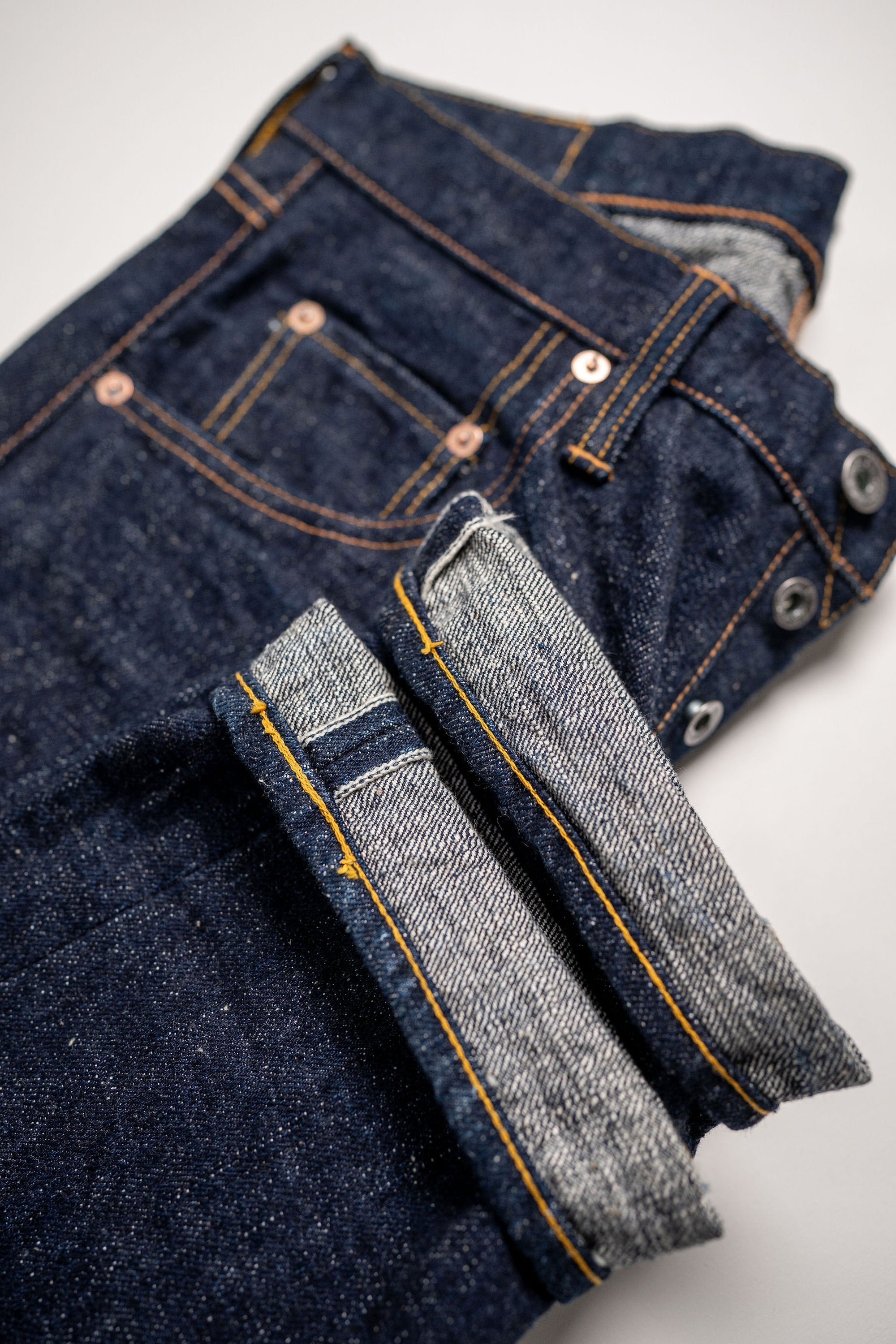 Samurai S211AX Ai Benkei - 18oz Natural Indigo Relaxed Tapered