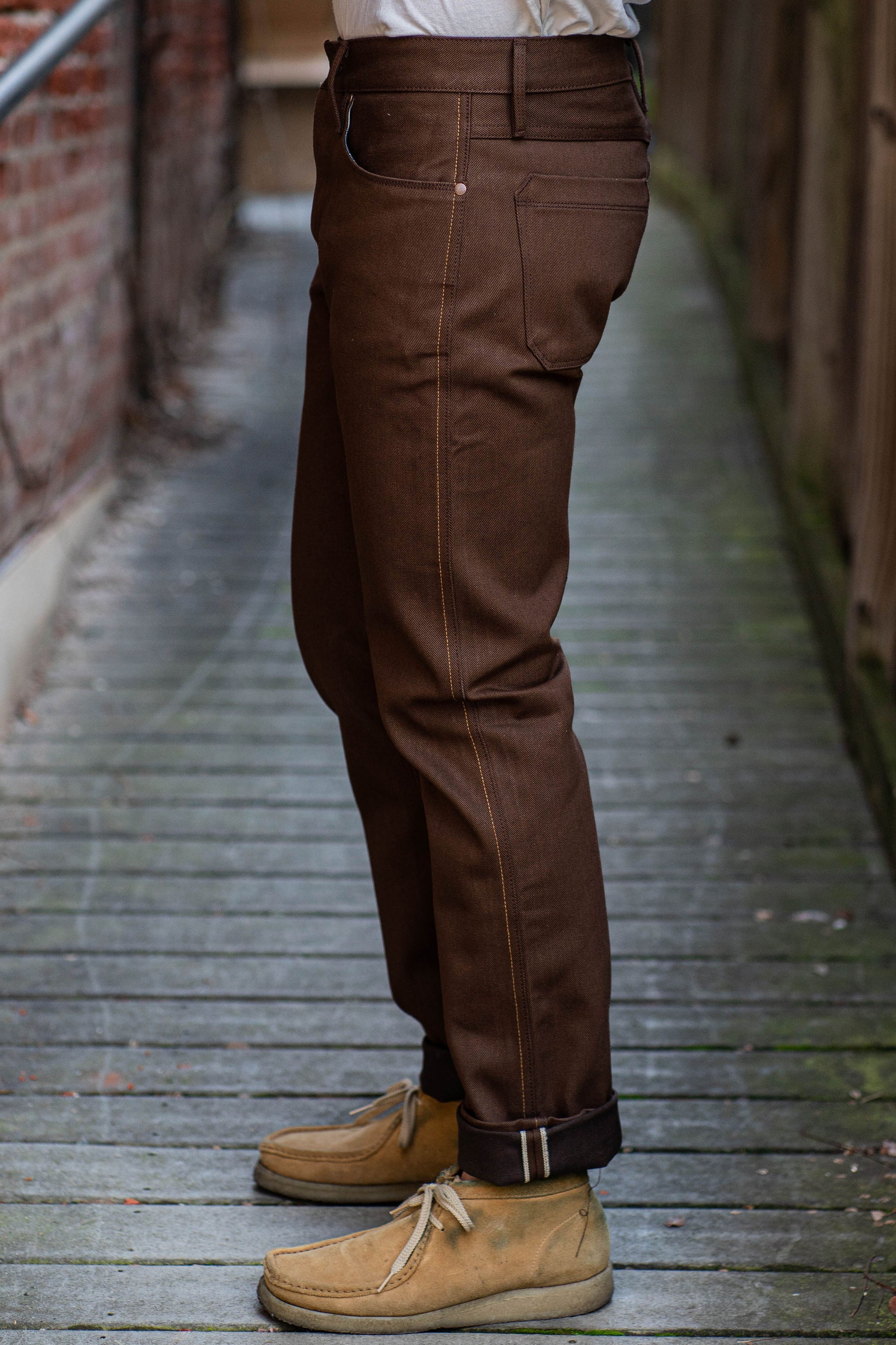 Freenote Cloth Rios - 15oz Dark Brown Denim - Franklin & Poe