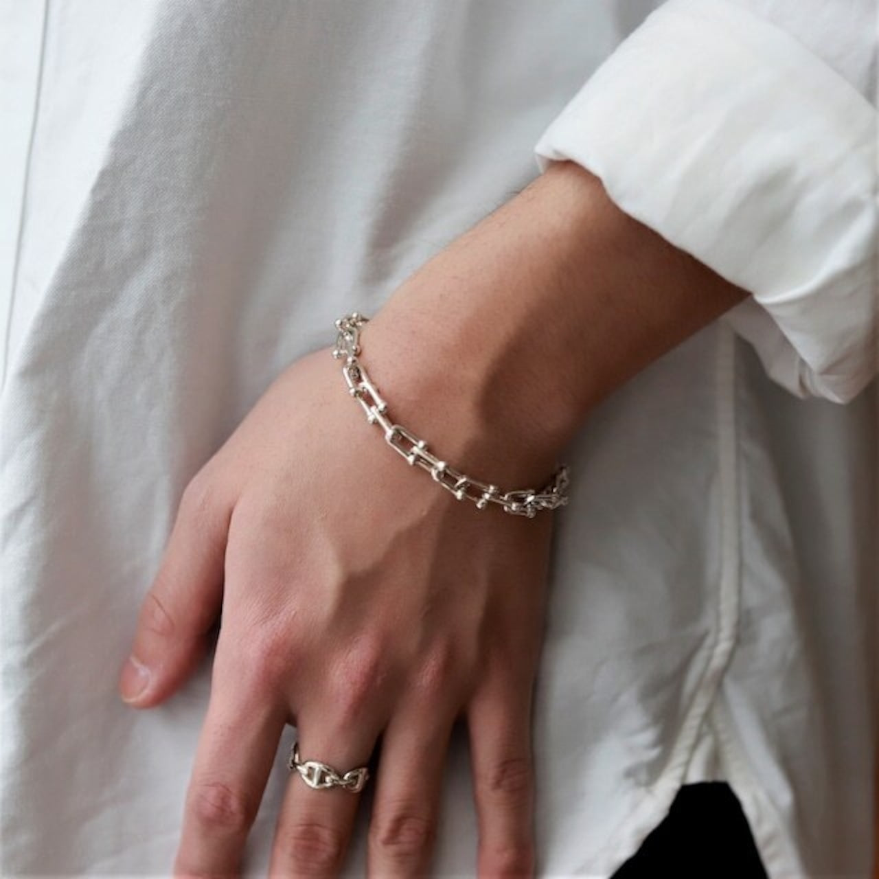 『人気』F.Hブレスレット 当店メンズ人気No.1ブレスレット】F.H. シルバーブレスレット