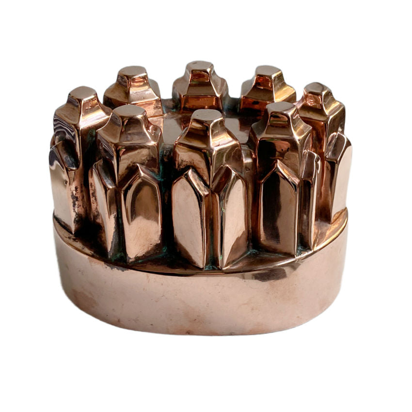 Antique 1800's Copper Blanc Mange Mold - frenchgardenhouse