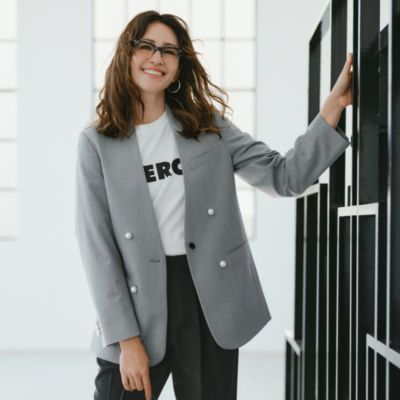 レディースのノーカラー 30代40代50代大人の通販｜HAPPY PLUS STORE