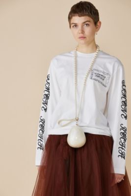 SIMONE ROCHA(シモーネ ロシャ)のPILLOWCASE LOGO PRINT LONG SLEEVE T