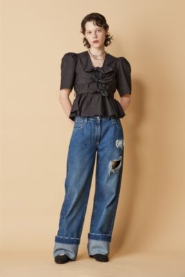 SIMONE ROCHA(シモーネ ロシャ)のCROPPED DISTRESSED STRAIGHT LEG