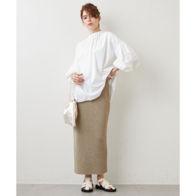 Whim Gazette(ウィム ガゼット)の2WAYオックスボリュームブラウス通販