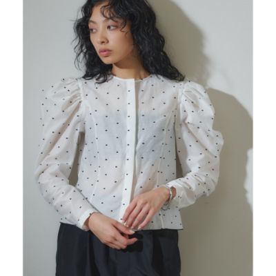 Whim Gazette(ウィム ガゼット)の【GEMINI】ドットブラウス通販