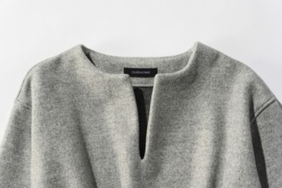 OURHOME(アワーホーム)の【洗える】ウール混素材のキーネックプル