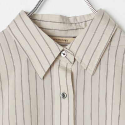 Curensology(カレンソロジー)の【洗える】ワッシャーストライプシャツ