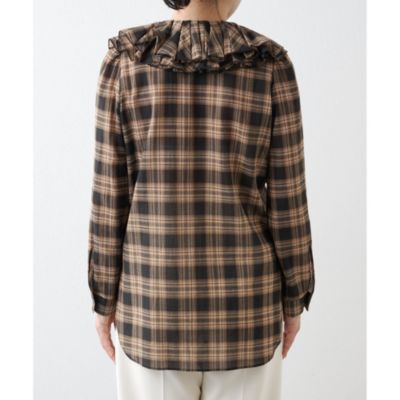 Whim Gazette(ウィム ガゼット)のフリルチェックブラウス通販 | 集英社