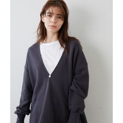 Whim Gazette(ウィム ガゼット)の裏毛Vネックプルオーバー通販