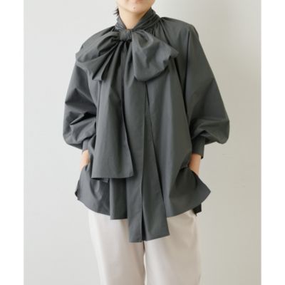 Whim Gazette(ウィム ガゼット)のボウタイドルマンブラウス通販