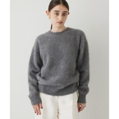 Whim Gazette(ウィム ガゼット)のカシミヤ混クルーネックファーニット