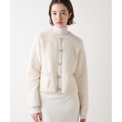 Whim Gazette(ウィム ガゼット)のカシミヤ混ファーニットジャケット