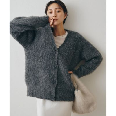 Whim Gazette(ウィム ガゼット)のミックスヤーンニットカーディガン
