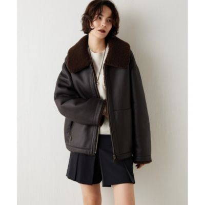 Whim Gazette(ウィム ガゼット)の【GEMINI】ムートンブルゾンコート