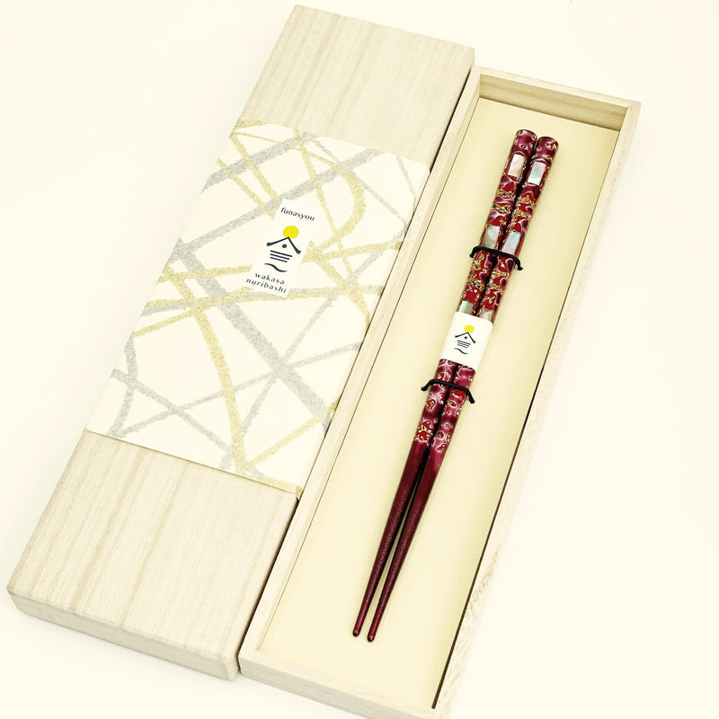 蒼河 伝統工芸若狭塗箸（螺鈿）桐箱入り – 若狭塗箸 船商