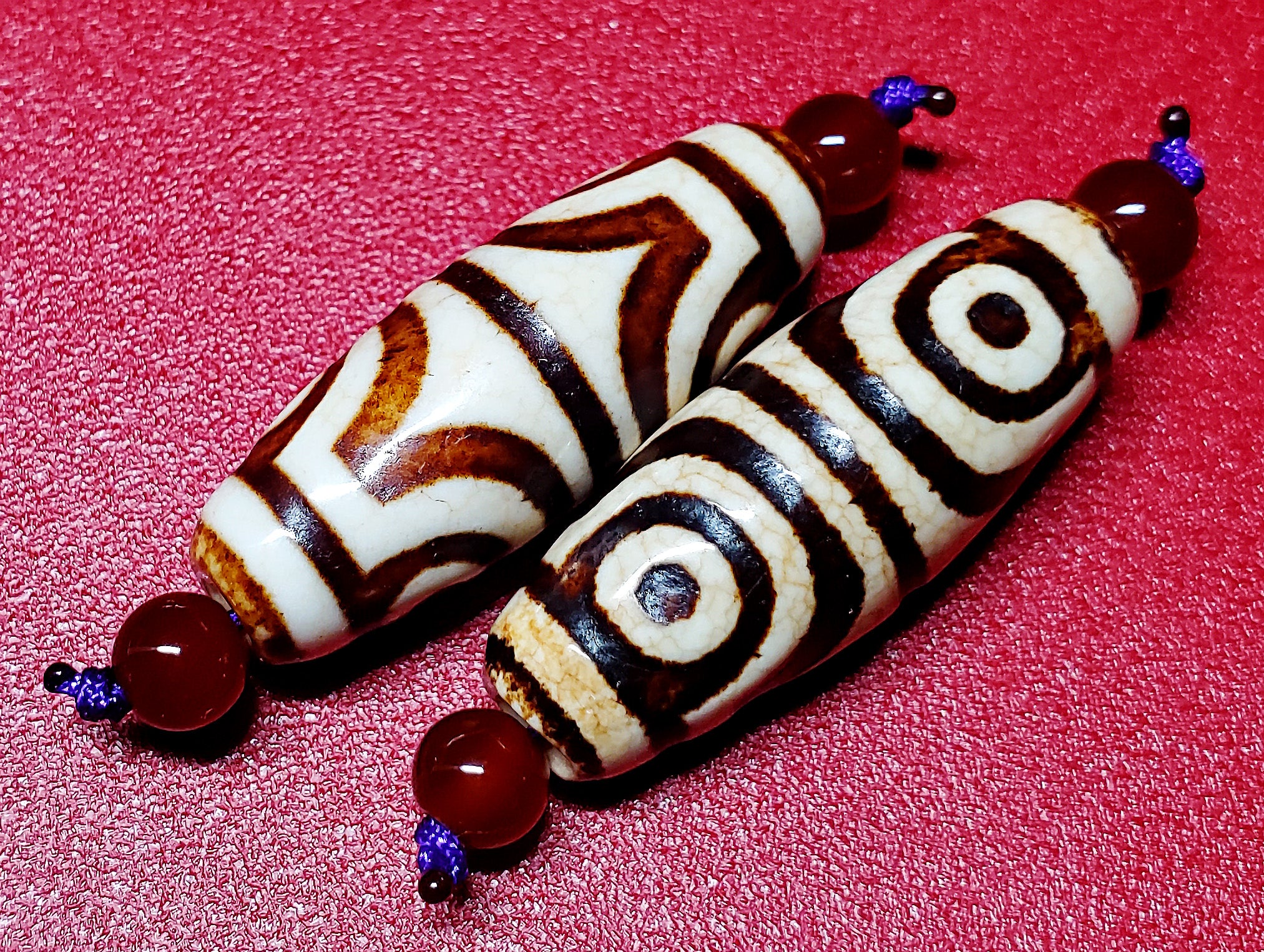 あんこ、秘蔵紅天珠‼️西蔵老礦古代伝承紅三眼天珠 P様確認用、秘蔵紅