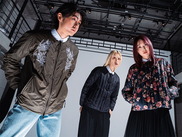 ダウン一枚でおしゃれが完成！オリジナルフラワープリントや刺繍を