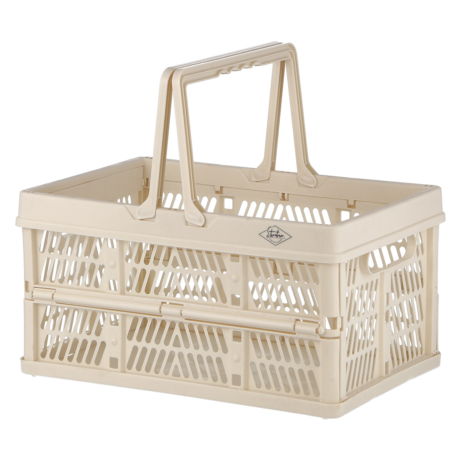 C/D:69002] [セット数:6pcs] 折りたたみコンテナM WH（86444