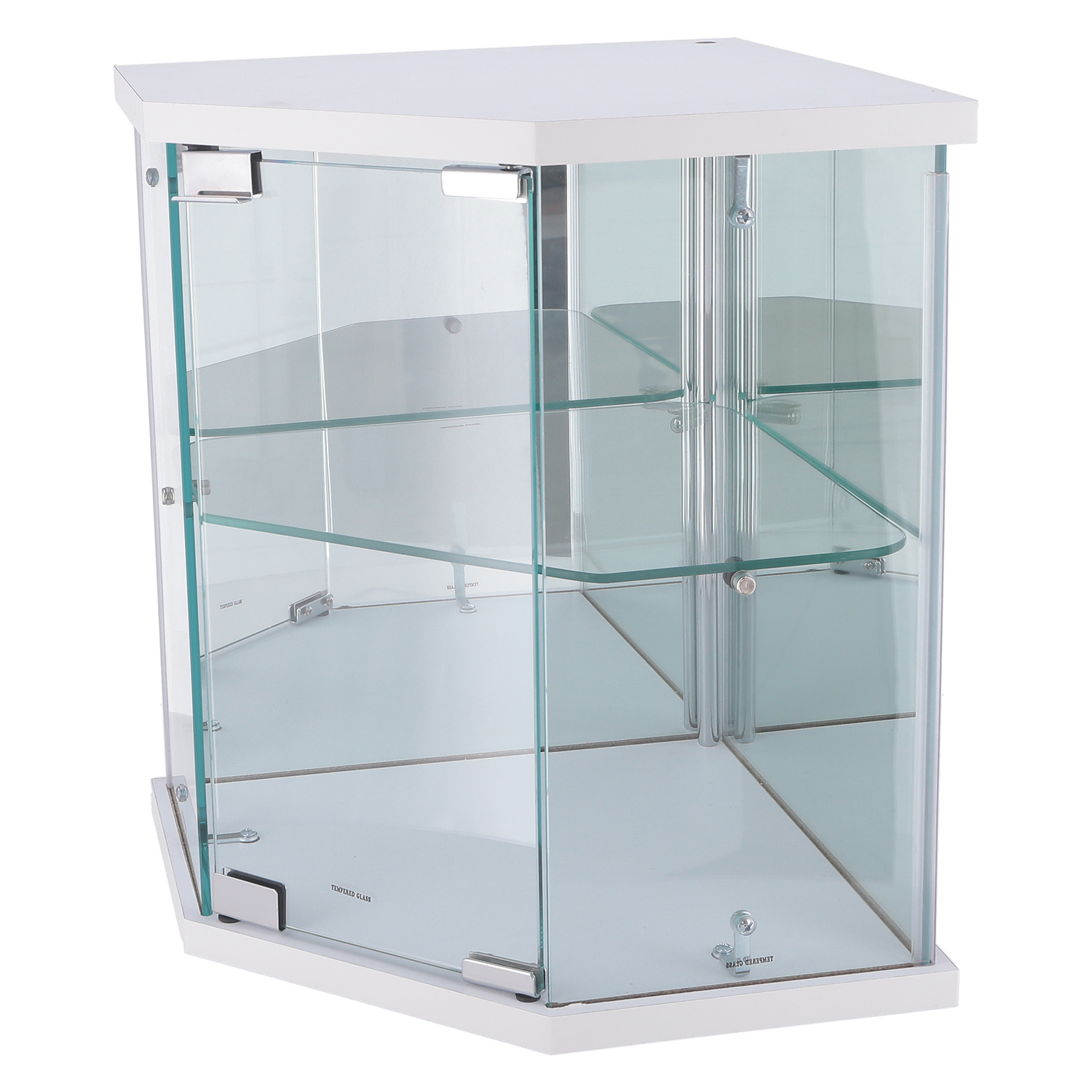 C/D:63947] 卓上ガラスコレクションケース コーナー WH ｜ ORDERING