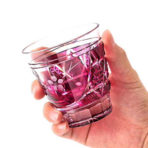 頌峰】薩摩切子 オールドロック「花やか」金赤 | 藤巻百貨店