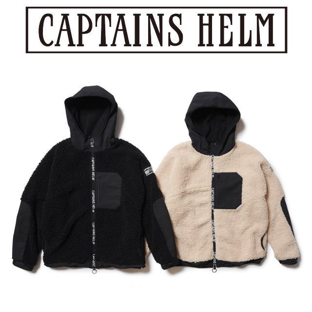 Captains Helm [キャプテンズヘルム] BOA FLEECE HOODED JACKET [BLACK