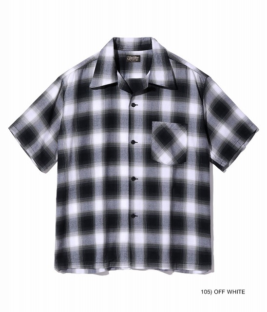 SUGAR CANE [シュガーケーン] RAYON OMBRE CHECK S/S OPEN SHIRT [OFF