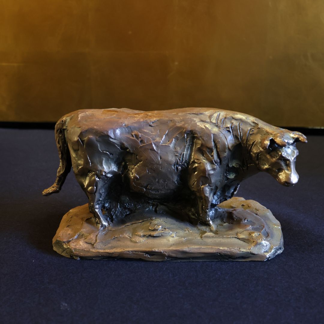 骨董品 文化勲章受賞 北村西望 草原陽福 干支 丑 牛