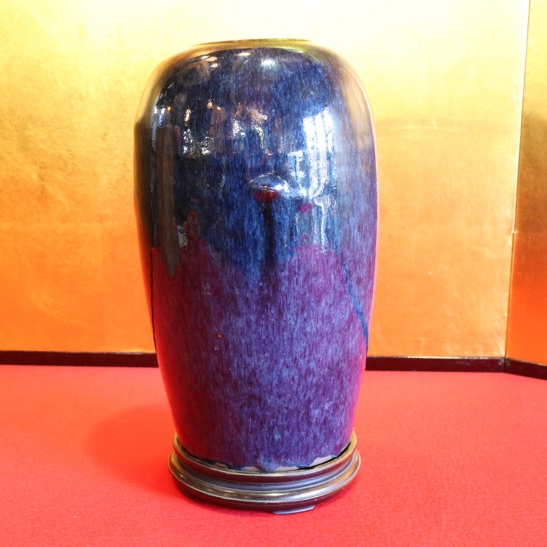 福岡骨董品・葛明祥製・花瓶