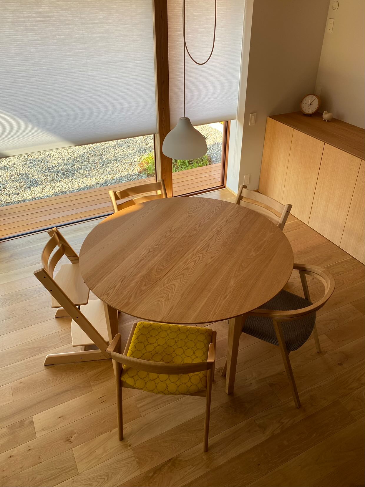 丸テーブル（円卓)：無垢オーダー手作り円形ラウンドダイニングの福庭