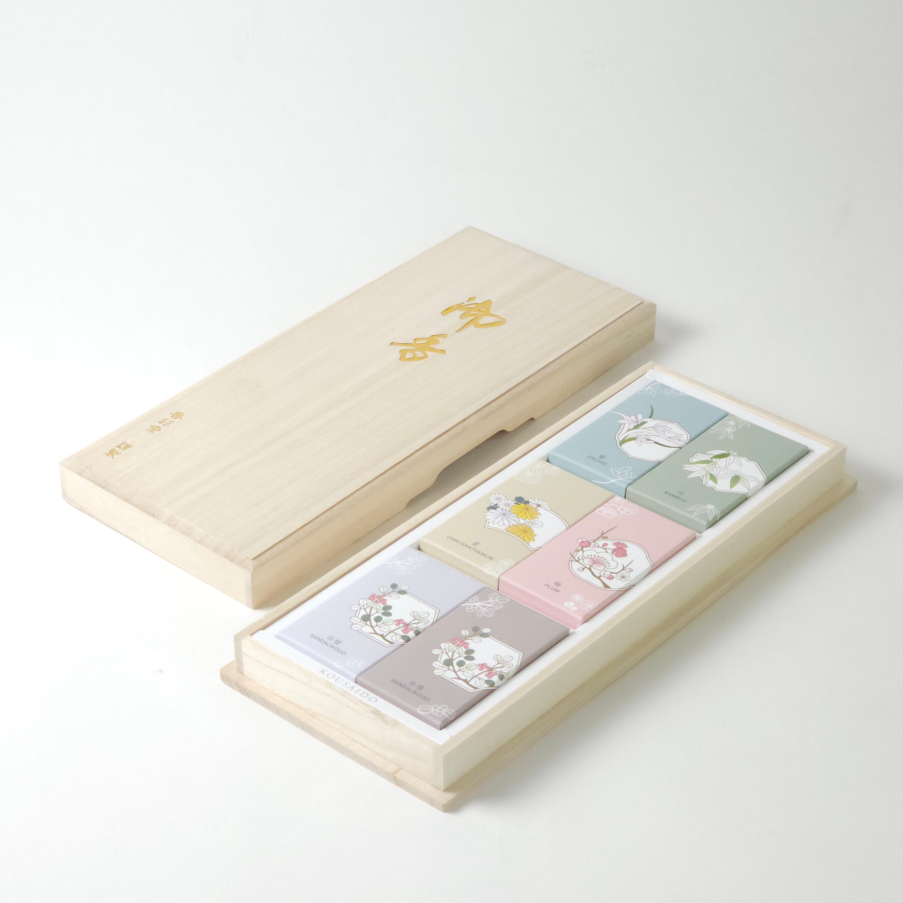 香彩堂 進物用線香 四君子 ショート5種 詰め合わせ お線香 – 福山 江原