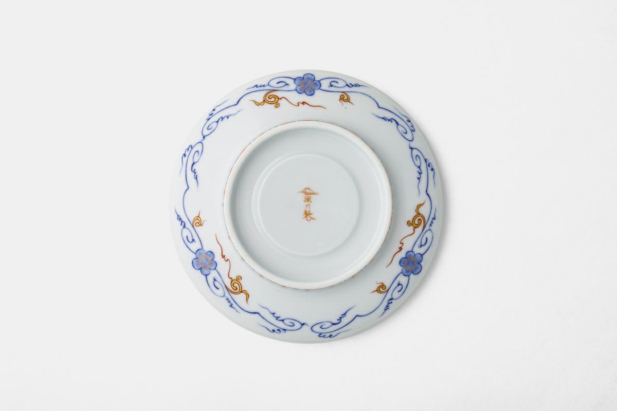 お値下げ中 伊万里 官窯 皇室御用窯 深川製 飾壺 朝焼赤富士図 お