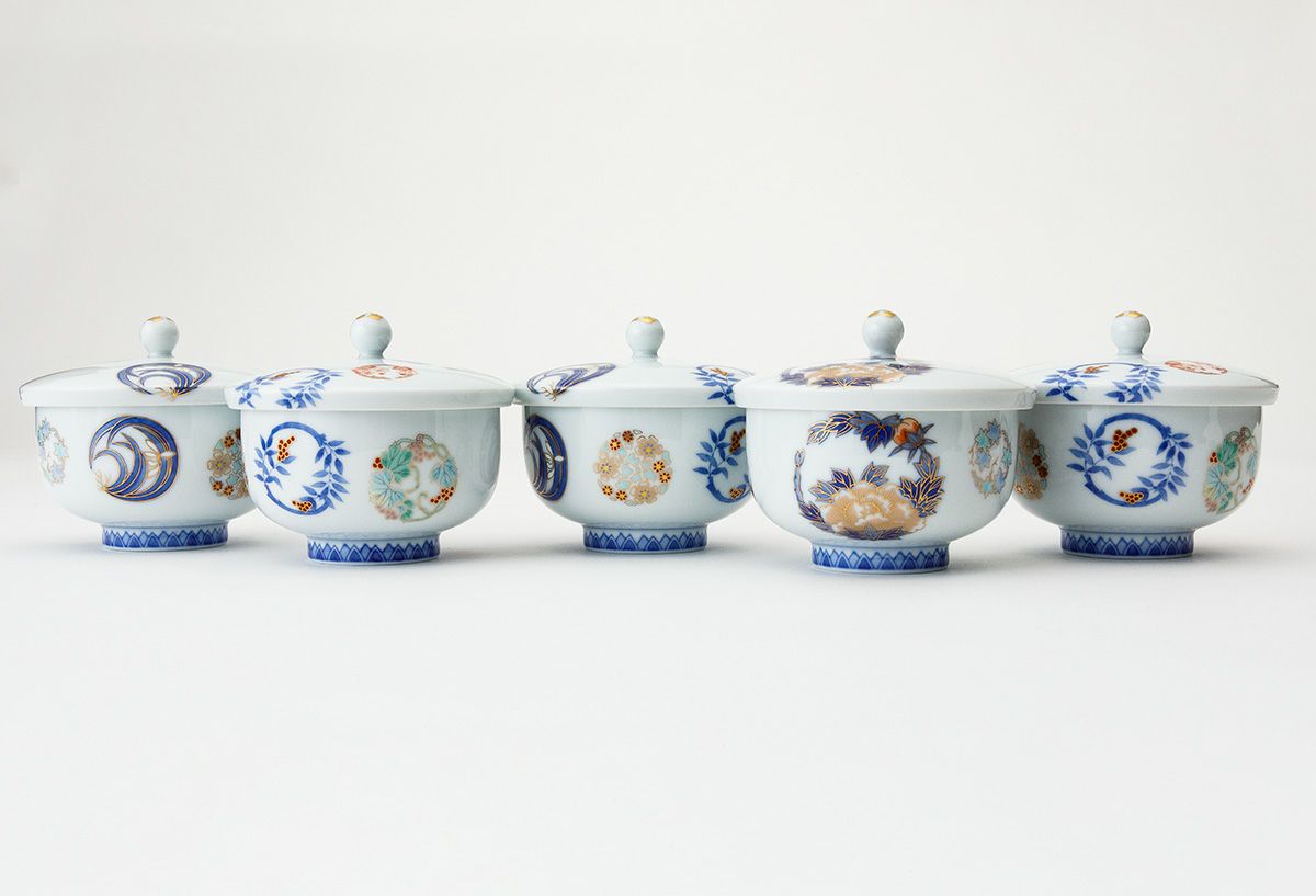 染錦花丸紋 汲出碗揃 | 有田焼 深川製磁｜公式オンラインストア