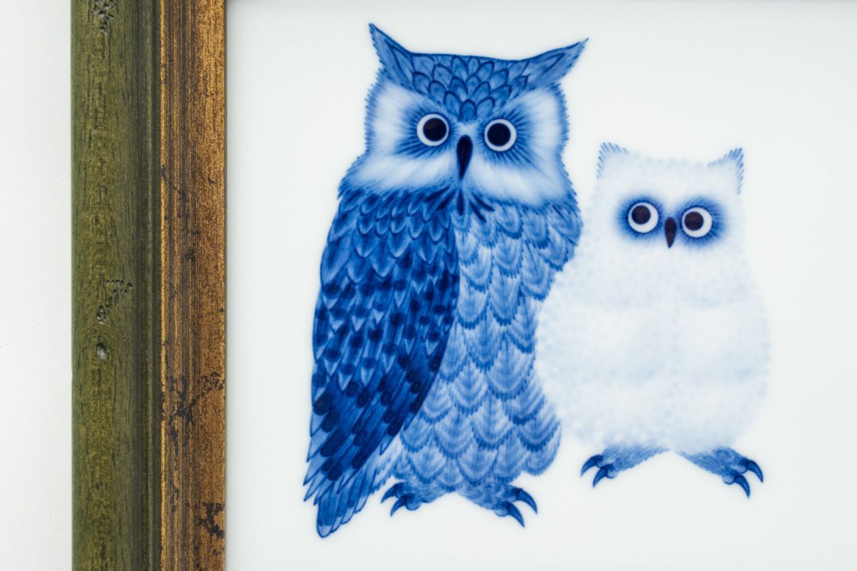 定価15万円】べっ甲フクロウの装飾アート 値下げ可 送料無料】 純金製