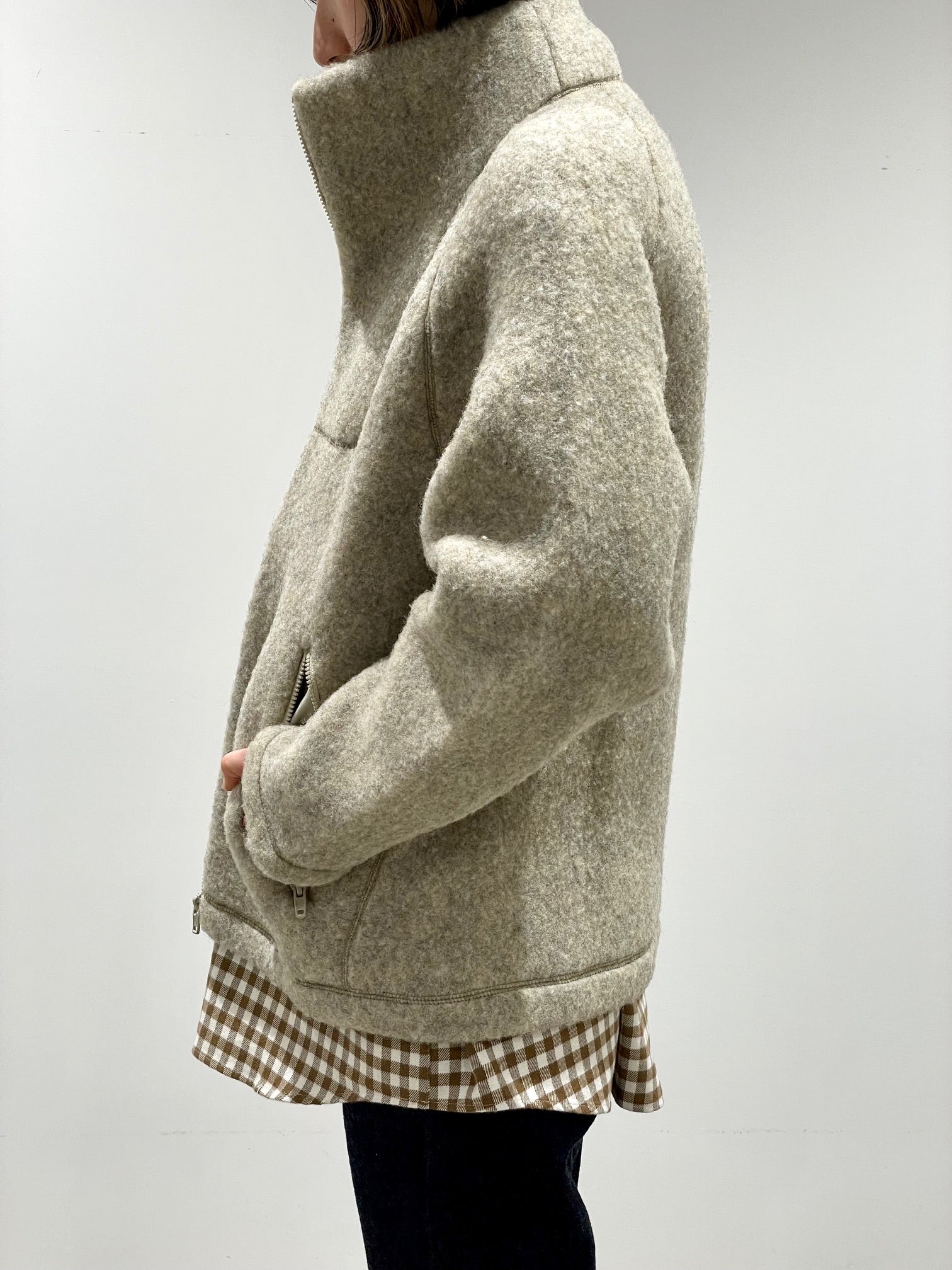 Wool fleece Zip-Up Jacket – FUKIONLINE