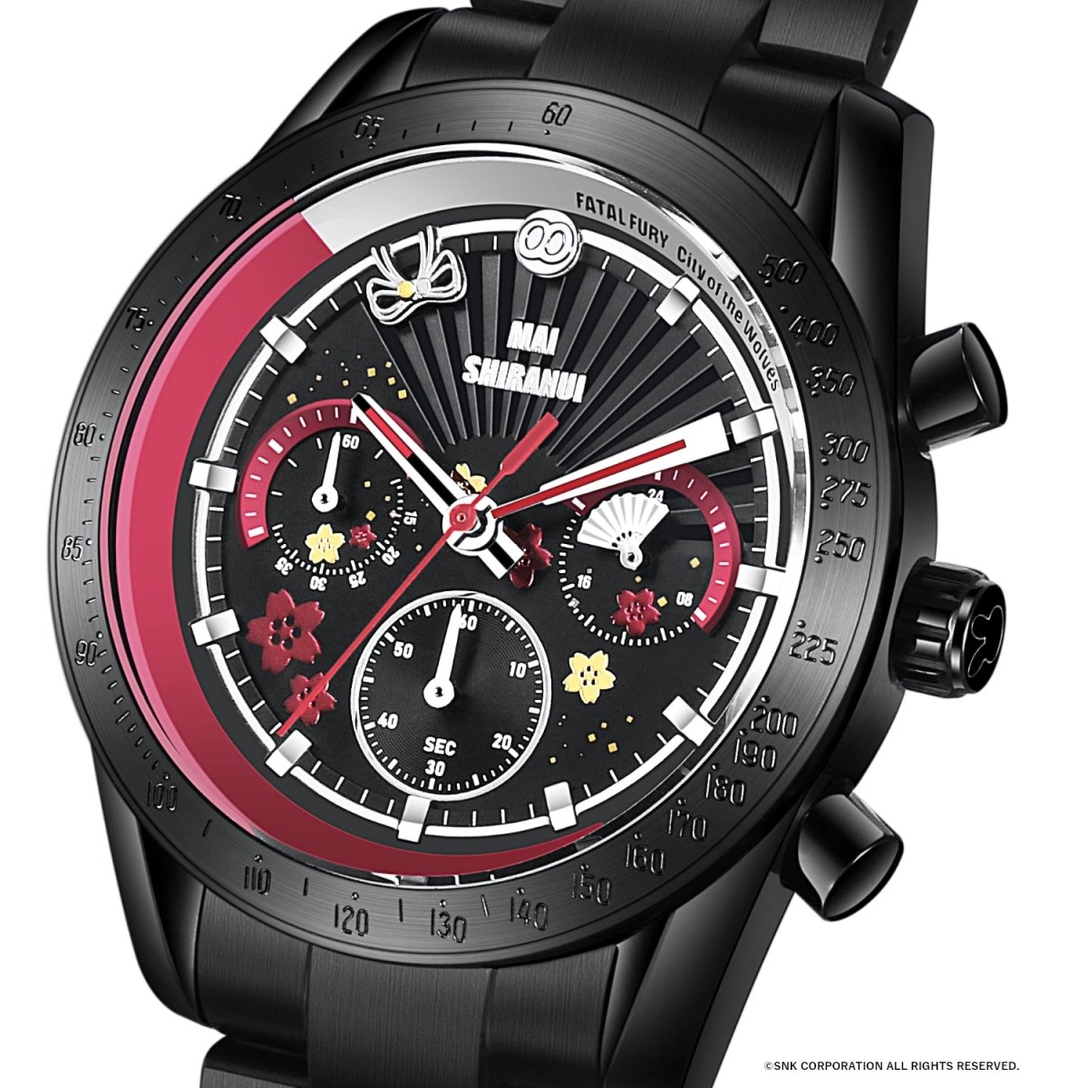 餓狼伝説 City of the Wolves 不知火 舞 クロノグラフ腕時計