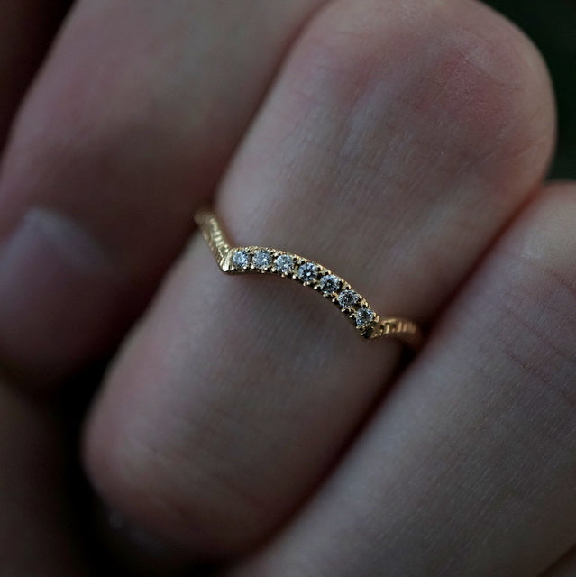 GICLAT / SMALL WAVE Dia Ring G15R4Y （受注生産） – Fuligo / Fuligoshed