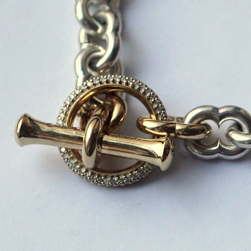 GIFTED / IMPLOSION CHAIN BRACELET ROΦ3T SV_T&LPV/2P-YG – Fuligo