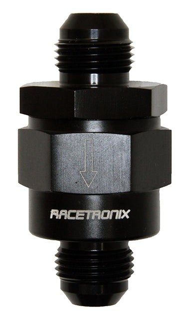 One Way Check-Valve, Low Pressure, -8AN Male In-Out, Black – Full