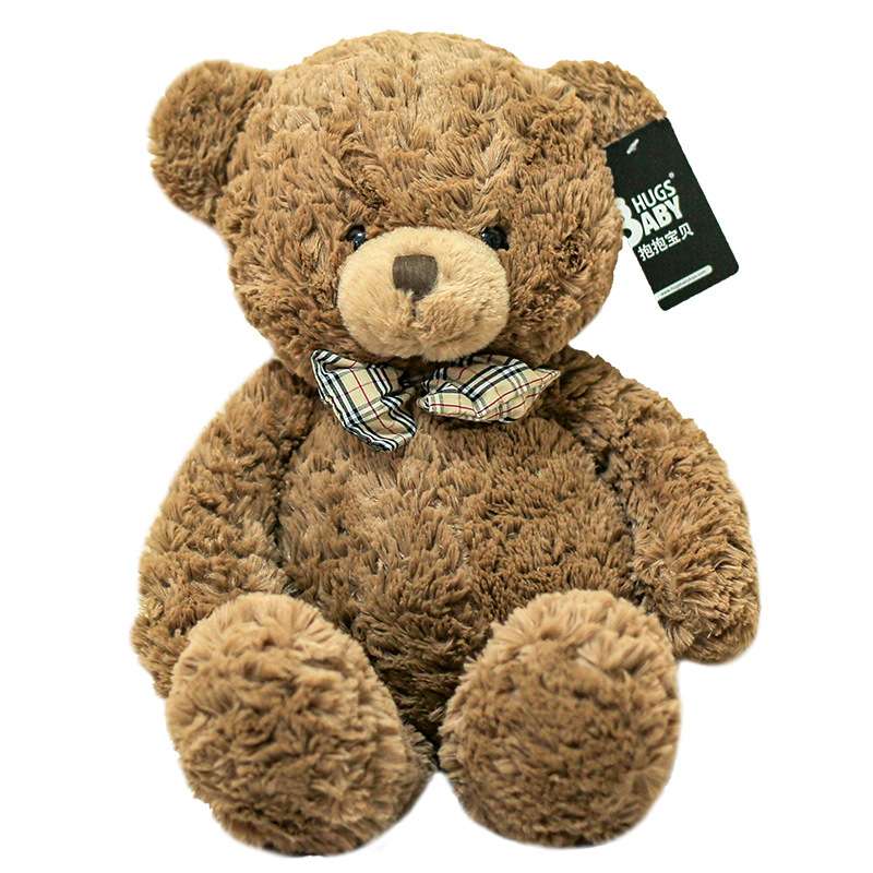 くまぬいぐるみ 高級リボン付きシンプルぬいぐるみ くま 茶色(中)|くま