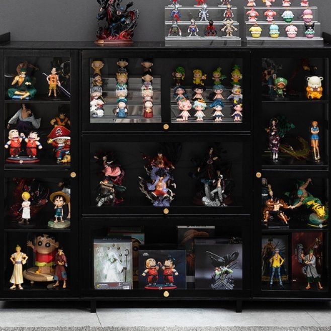 フィギュアケース 大容量多段式ガラス扉付き収 大型 大型|フィギュア