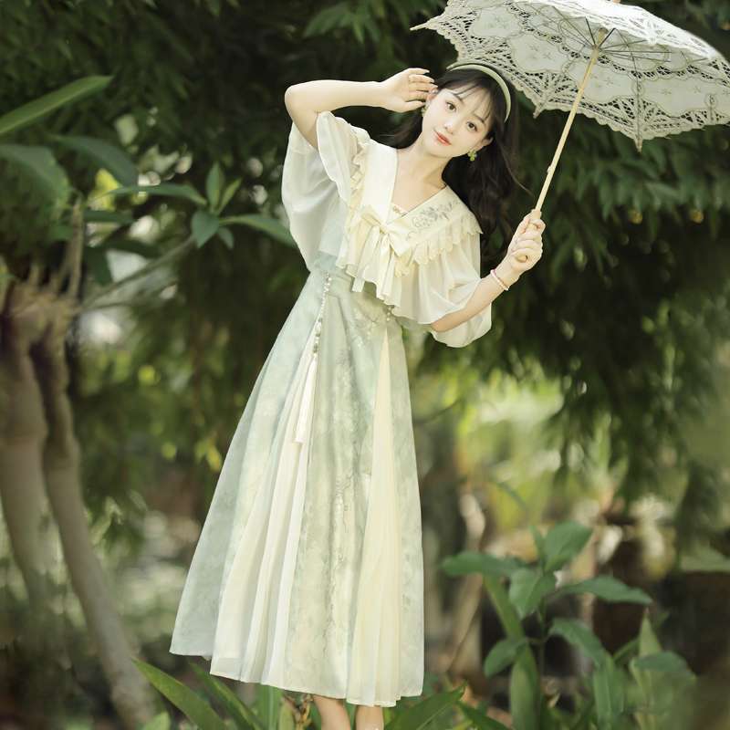 チャイナ服 ロマンティック フリル チャイナ風ワンピース ワンピース
