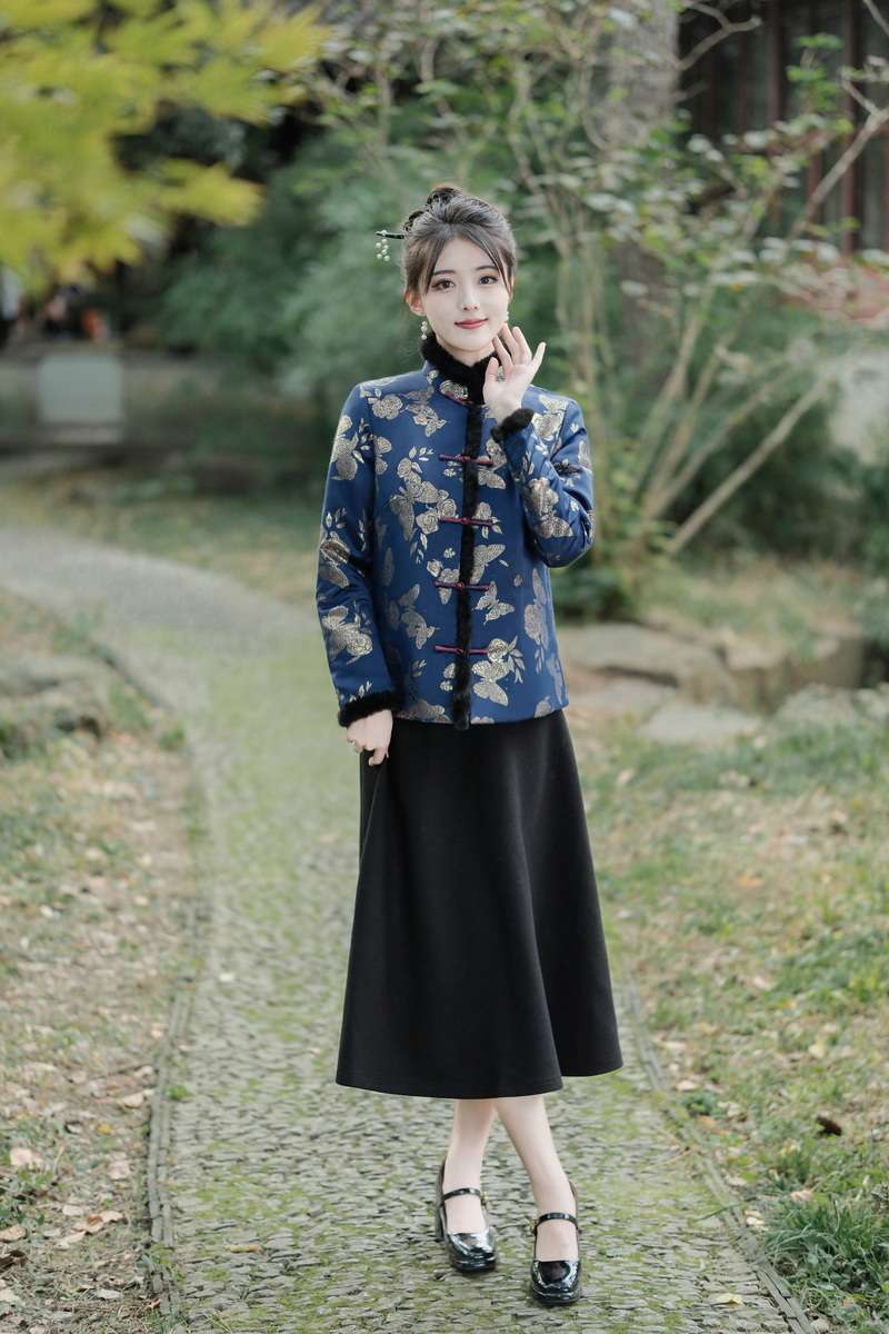 チャイナ服 蝶柄チャイナ風ジャケット コート|チャイナ服専門通販 Chinii