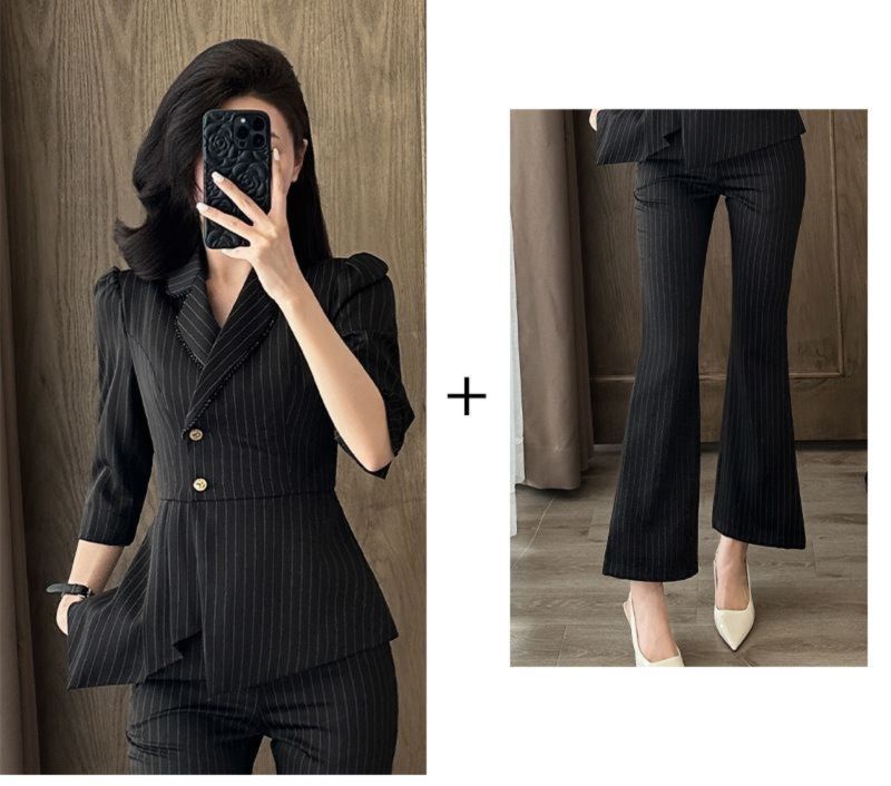 フレアパンツ 優雅なシルエット フレアパンツスーツ スーツ|フレア