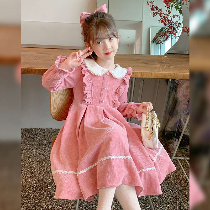 キッズドレス フリルカラー付きロリータワンピース ワンピース|ピアノ