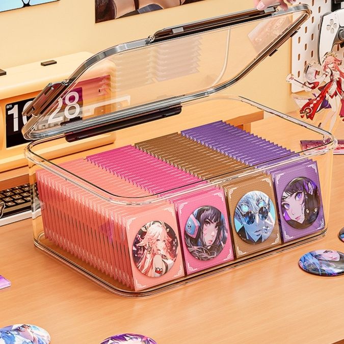 グッズ収納 透明蓋付き缶バッジコレクションケース 推し活|グッズ収納